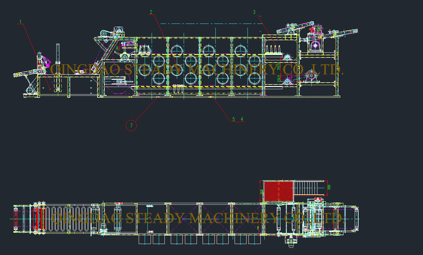 Rubber Sheet Strip Cooling Unit Batch Off Plant Machine Line