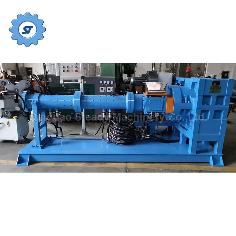 Pin Barrel Cold Feed Rubber Products Tyre Tread Extruding Machine