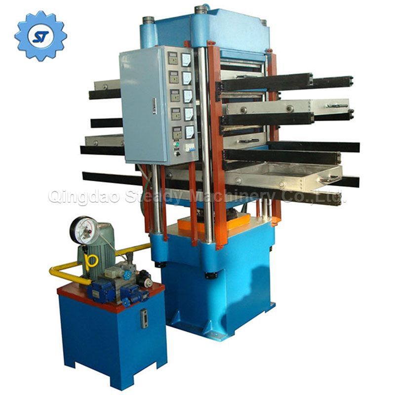 Rubber Floor Interlock Tiles Vulcanizing Curing Press Making Machine