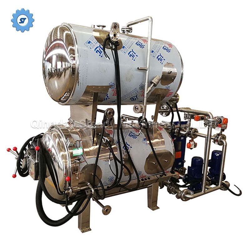 Food Pouch Tin Cans Glass Bottles Automatic Water spray Bath Retort Steam Autoclave Sterilizer Sterilization Machine