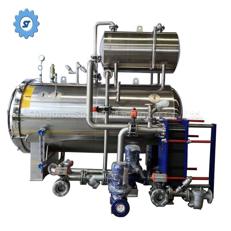 Food Pouch Tin Cans Glass Bottles Automatic Water spray Bath Retort Steam Autoclave Sterilizer Sterilization Machine