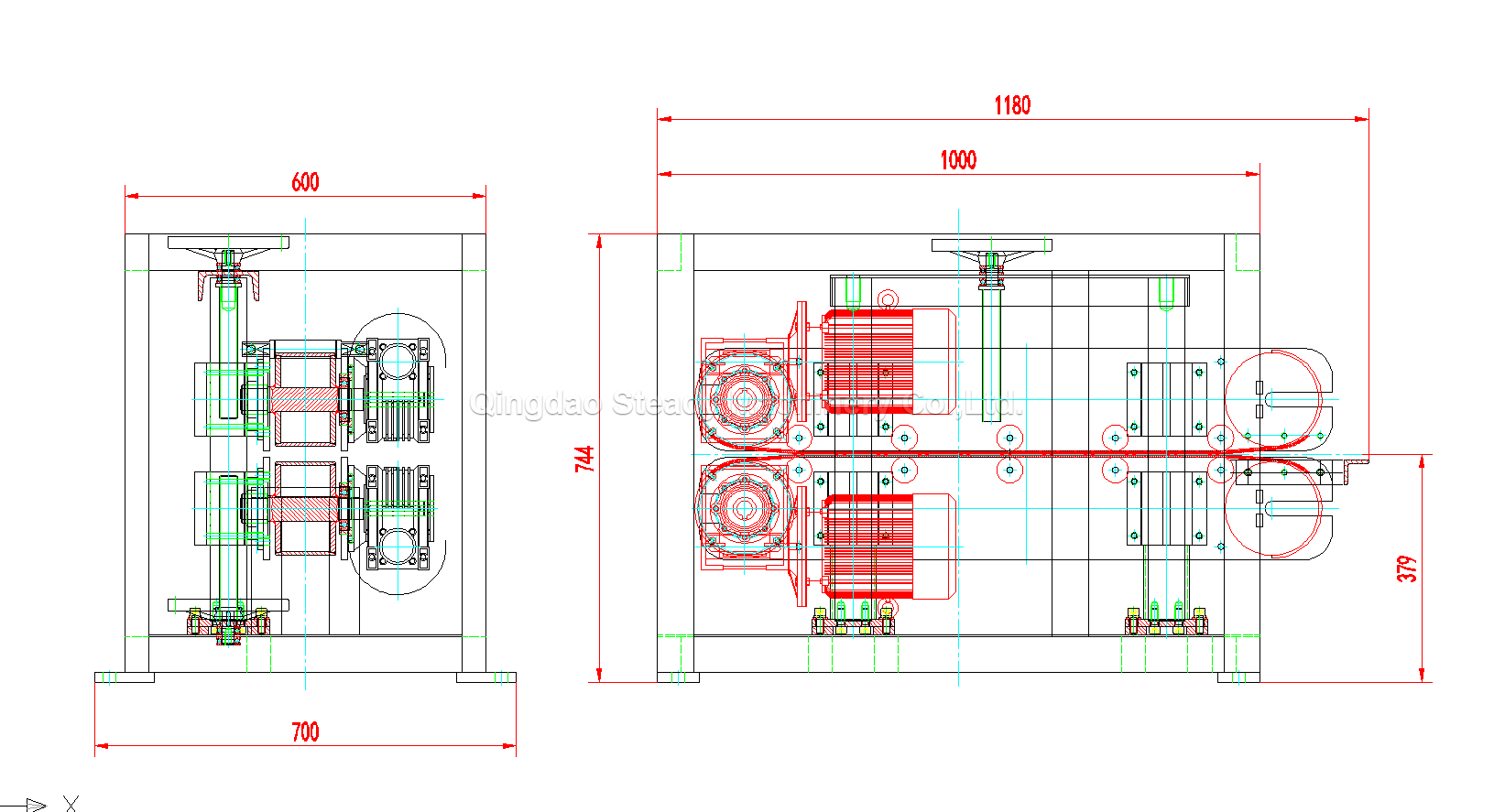 Rubber Plastic Hose Pipe Tube Profile Caterpillar Tractor Haul Off Traction Cutting Machine